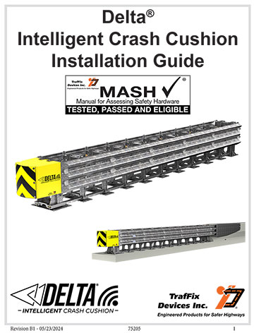 Cover image of the Delta Intelligent Crash Cushion Installation Guide, Revision B1 (#75205)