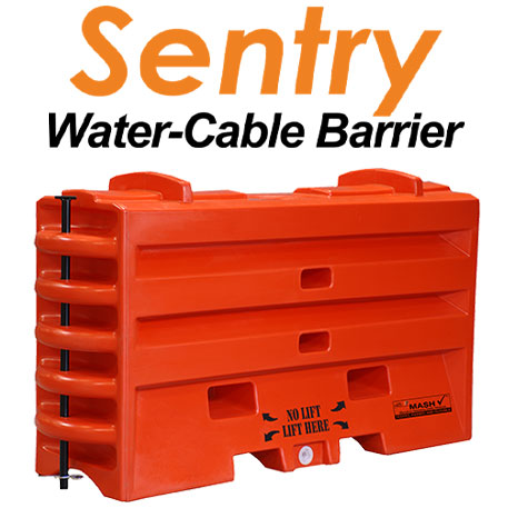 An image of the Sentry Water-Cable Barrier from TrafFix Devices, Inc.