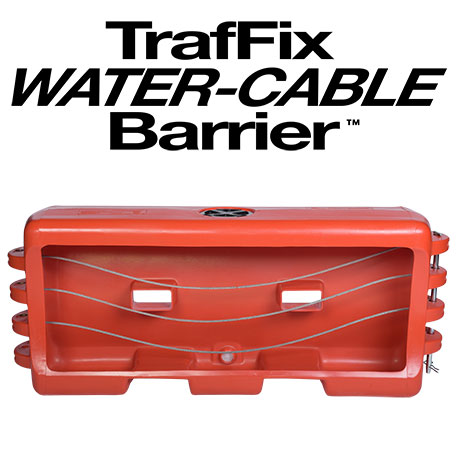 An image of the Water-Cable Barrier from TrafFix Devices, Inc.