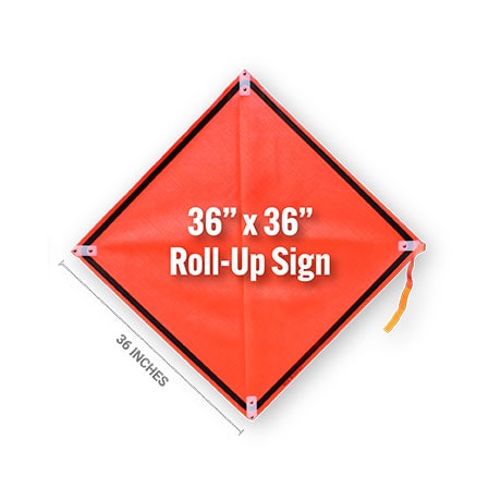 How to measure a 36" × 36" Roll-Up Sign